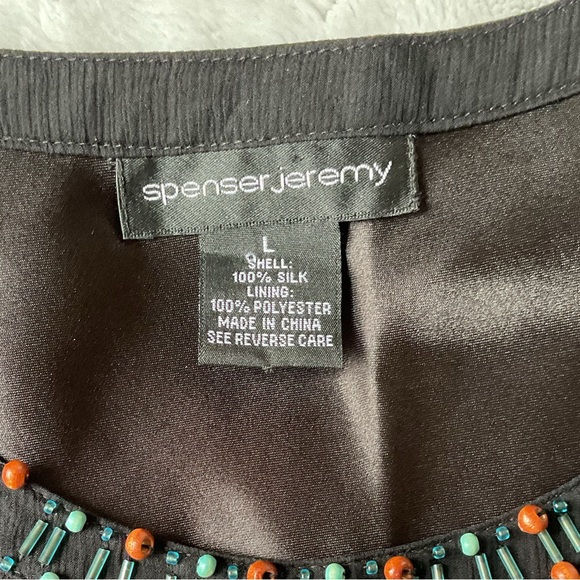 Spenser Jeremy Black Tunic with Beaded Detail - Picture 5 of 5